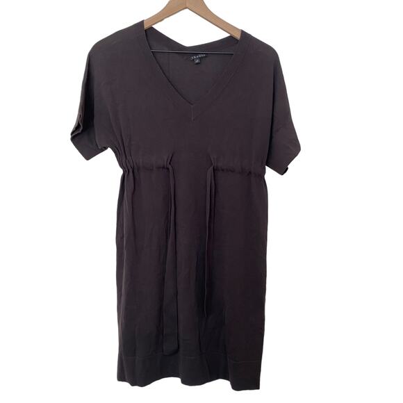 Theory Women's Annya Align Black Tie Waist Dress Size Small Minimalist - Picture 1 of 10